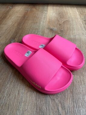 adidas Vivid Pink Slide Sandals